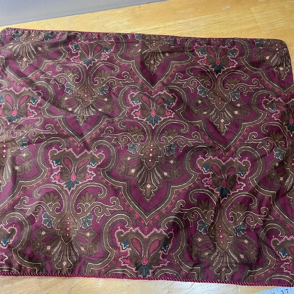Vtg Ralph Lauren Abenhall Paisley Full Queen Comforter Set 2 Shams Burgundy Boho